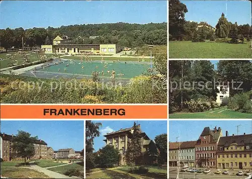 Frankenberg Sachsen Freibad Neubaugebiet Luetzelhoehe Feierabendheim Volkspark Kurheim Platz der Einheit Kat. Frankenberg Sachsen