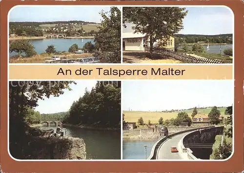 Malter Talsperre Seifersdorf Konsum Gaststaette Strandperle Taennichtgrund Staumauer Kat. Dippoldiswalde