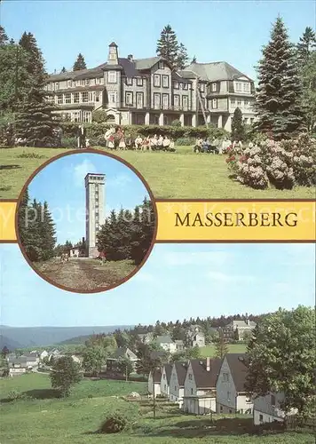 Masserberg Hotel Kurhaus Rennsteigwarte Teilansicht Kat. Masserberg