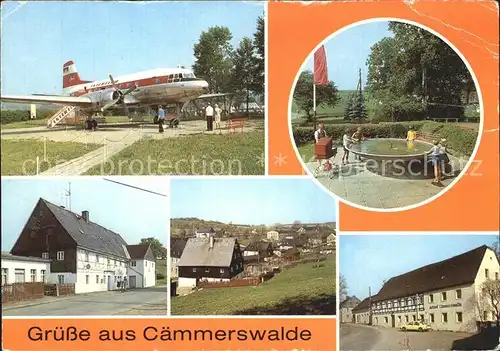 Caemmerswalde Schauflugzeug IL18 Parkanlage Gaststaette Caemmerswalde Kat. Neuhausen Erzgebirge