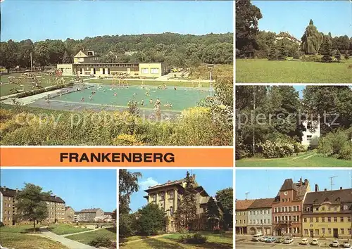 Frankenberg Sachsen Freibad Neubaugebiet Volkspark Platz der Einheit Kat. Frankenberg Sachsen