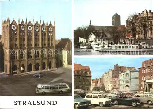 Stralsund Mecklenburg Vorpommern Rathaus Dampferanlegestelle Alter Markt Kat. Stralsund