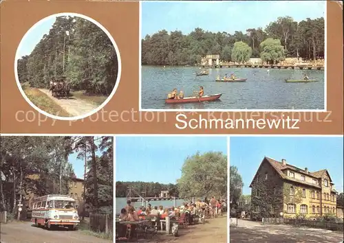 Schmannewitz Kremserfahrt Waldbad Heideexpress Ferienheim Kat. Dahlen Sachsen