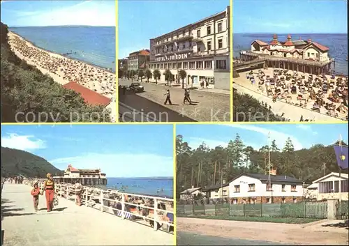 Sellin Ruegen Ostbahnhof Strand Promenade Seebruecke Kat. Sellin Ostseebad