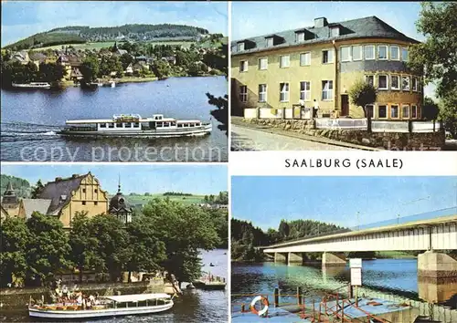 Saalburg Saale Saaletalsperre Dampferanlegestelle am Stausee Kat. Saalburg Ebersdorf