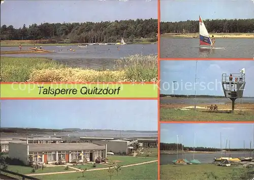 Quitzdorf See Talsperre Bungalowsiedlung Badestrand Segelboothafen Kat. Quitzdorf See