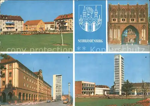 Neubrandenburg Neubauden in der Suedstadt Hotel zu den Vier Toren Haus der Kultur und Bildung Kat. Neubrandenburg