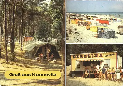 Nonnevitz Campingplatz Strand Kiosk  Kat. Dranske