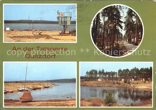 Quitzdorf See Talsperre Badestrand Zeltplatz Kat. Quitzdorf See