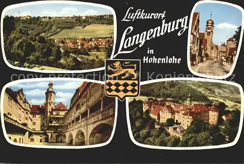 Langenburg Wuerttemberg Panorama Burg  Kat. Langenburg