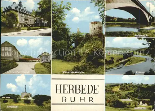 Herbede Ruine Hardenstein Rathaus Ehrenmal Kat. Witten