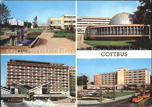 Cottbus Bildungszentrum Planetarium Hotel Lausitz Strassenbahn Kat. Cottbus