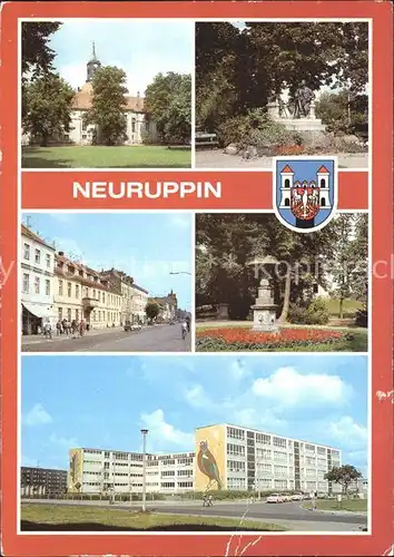 Neuruppin Fontanedenkmal Karl Marx Strasse Tempelgarten Kat. Neuruppin