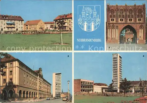Neubrandenburg Hotel Zu den vier Toren Haus der Kultur und Bildung Kat. Neubrandenburg