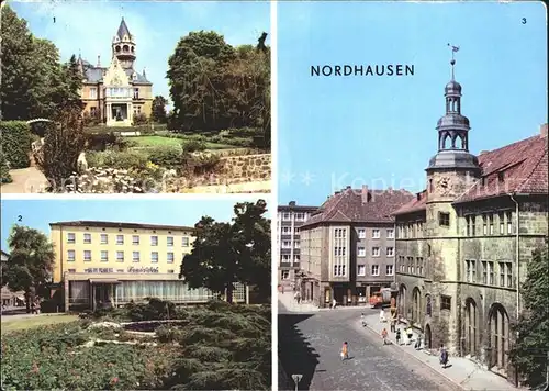 Nordhausen Thueringen Meyenbergmuseum Rathaus HO Hotel Handelshof Kat. Nordhausen Harz