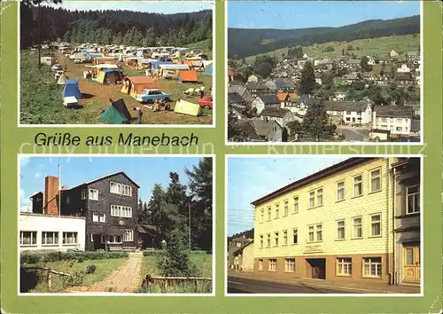 Manebach Campingplatz Meyersgrund Betriebsferienheim Schoeffenhaus Kat. Ilmenau