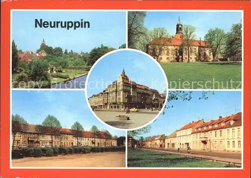 Neuruppin Alt Ruppin Pfarrkirche Ernst Thaelmann Platz Karl Marx Strasse Kat. Neuruppin