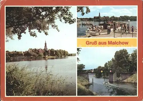 Malchow Ortsteil Kloster Fahrgastschiff auf dem Malchower See Lenzer Kanal Kat. Malchow Mecklenburg