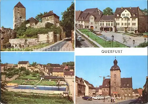 Querfurt Suedeingang zur Burg Am Dreieck Bad Rathaus Kat. Querfurt