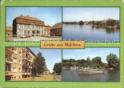 Malchow Rathaus uebersicht Neubauten Am See  Kat. Malchow Mecklenburg