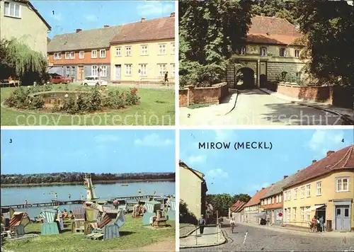 Mirow Johannes Becher Platz Torhaus Freibad Ernst Thaelmann Strasse Kat. Mirow Mecklenburg