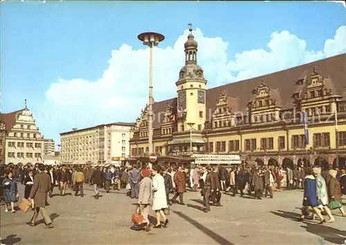 Leipzig Altes Rathaus und Alte Waage am Markt Kat. Leipzig