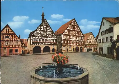 Dornstetten Wuerttemberg Marktplatz mit Brunnen Kat. Dornstetten