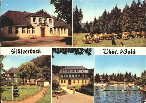 Stuetzerbach Gasthaus Auerhahn Kuherde Kurpark Schwimmbad  Kat. Stuetzerbach
