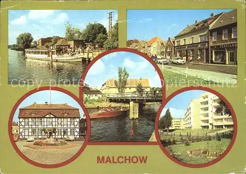 Malchow Dampferanlegestelle Lange Strasse Rathaus Kat. Malchow Mecklenburg