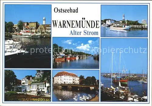 Warnemuende Ostseebad Hafen Alter Strom Kat. Rostock