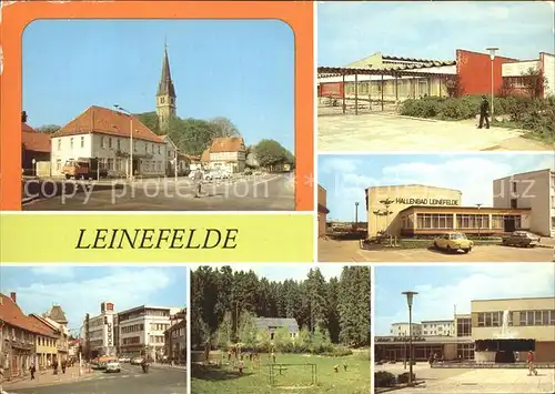 Leinefelde HO Gaststaette Stadt Leinefelde Hallenbad Kaufhaus Magnet Kat. Leinefelde Worbis