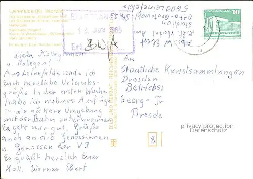 Leinefelde HO Gaststaette Stadt Leinefelde Hallenbad Kaufhaus Magnet Kat. Leinefelde Worbis