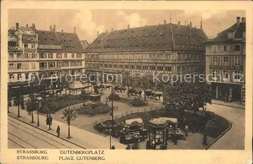 Strassburg Elsass Gutenbergplatz  Kat. Strasbourg