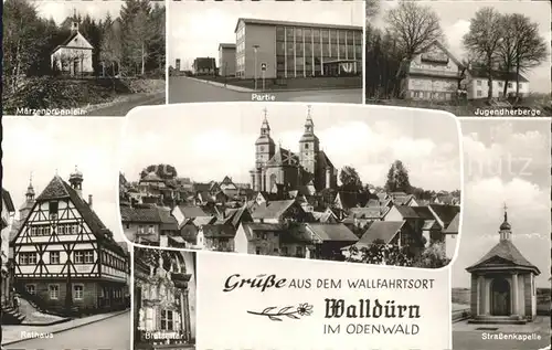 Wallduern Rathaus Maerzenbruennlein Jugendherberge Strassenkapelle  Kat. Wallduern