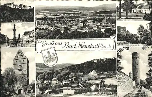 Bad Neustadt Salzburg Waldelhalle Kaiserpfalz Hohtor Makrtplatz  Kat. Bad Neustadt a.d.Saale