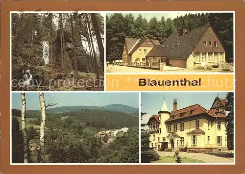 Blauenthal Erzgebirge Wasserfall Ferienheim Haus Zimmersacher Wolfersgruen Erholungsheim Kat. Eibenstock