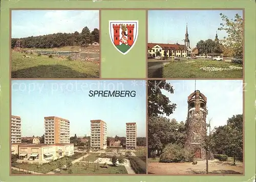 Spremberg Niederlausitz Markt Neubauten Georgenbergturm  Kat. Spremberg