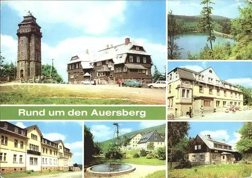 Johanngeorgenstadt Auersberg Aussichtsturm Berghotel Steinbach Ferienheim Waldfrieden Kat. Johanngeorgenstadt