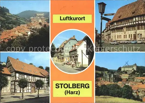 Stolberg Harz Rathaus Rittergasse Erholungsheim Comenius  Kat. Stolberg Harz