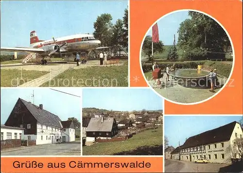 Caemmerswalde Schauflugzeug IL 14 Parkanlage Gaststaette  Kat. Neuhausen Erzgebirge