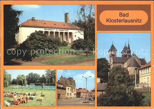 Bad Klosterlausnitz Sanatorium Dr. Friedrich Wolf Markt Klosterkirche  Kat. Bad Klosterlausnitz
