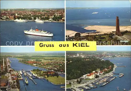 Kiel Faehre Ehrenmal Fliegeraufnahme Kat. Kiel