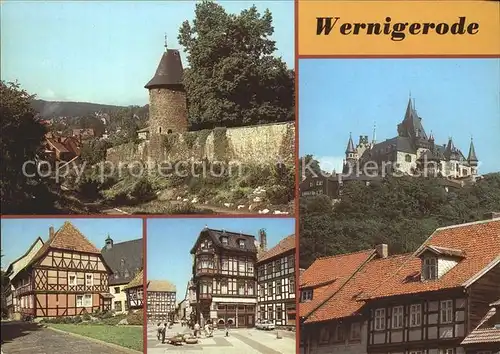 Wernigerode Harz Wallgraben Klintgasse Markt Schloss  Kat. Wernigerode