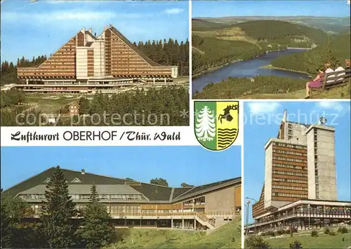 Oberhof Thueringen Interhotel Panorama Luetschetalsperre Grossgaststaette Oberer Hof  Kat. Oberhof Thueringen