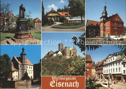 Eisenach Thueringen Lutherdenkmal Teehaus Karthausgarten Rathaus Karlstrasse  Kat. Eisenach