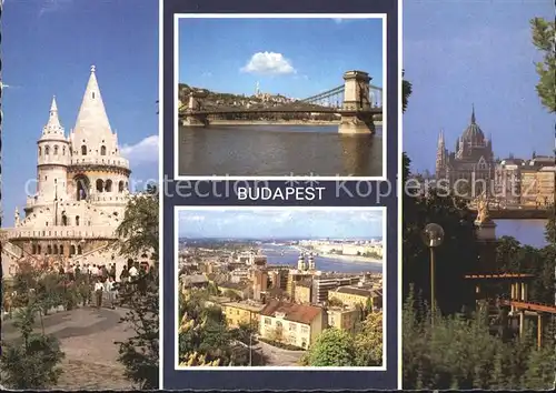 Budapest Schloss Bruecke  Kat. Budapest
