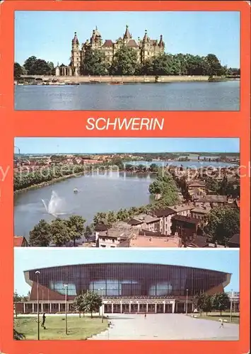 Schwerin Mecklenburg Schloss Pfaffenteich Ziegelsee Sport  Kongresshalle  Kat. Schwerin