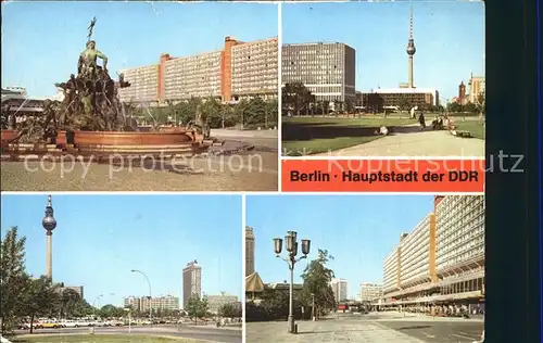 Berlin Neptunbrunnen Magistrale Palast der Republik  Kat. Berlin