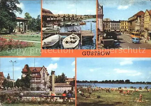 Guestrow Mecklenburg Vorpommern Rosengarten Markt Inselsee  Kat. Guestrow