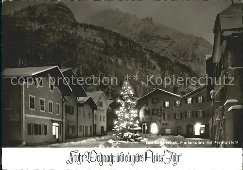 Bad Reichenhall Florianiplatz Predigtstuhl Weihnachtsbaum  Kat. Bad Reichenhall